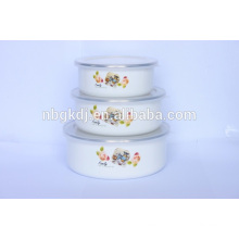 5 pc printed enamel bowl & used in kitchen enamel coated ice bowl